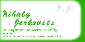 mihaly jerkovits business card